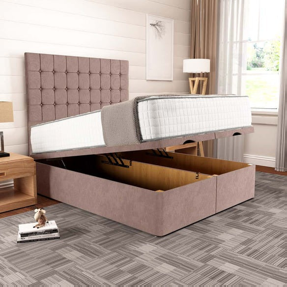 Kingston Ottoman Divan Bed - Mauve Naples