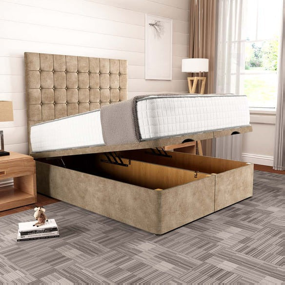 Kingston Ottoman Divan Bed - Mink Coniston