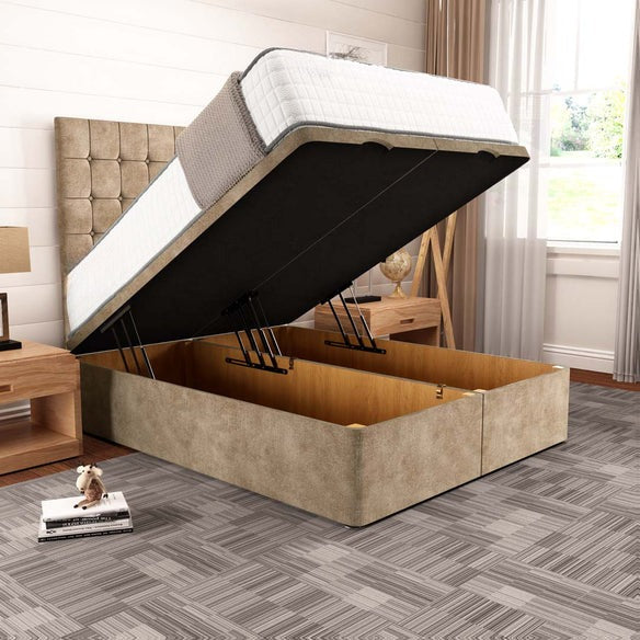Kingston Ottoman Divan Bed - Mink Coniston