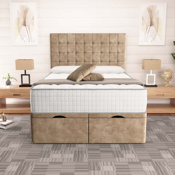 Kingston Ottoman Divan Bed - Mink Coniston