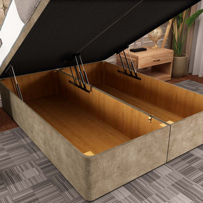 Kingston Ottoman Divan Bed - Mink Coniston