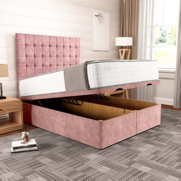 Kingston Ottoman Divan Bed - Pink Coniston