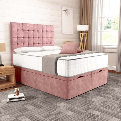 Kingston Ottoman Divan Bed - Pink Coniston