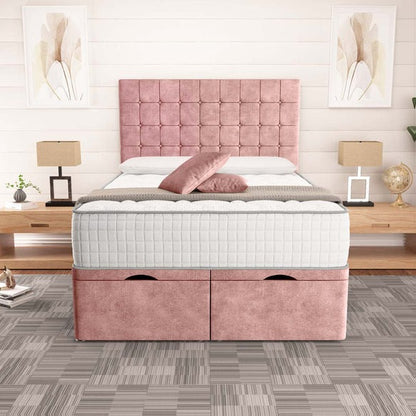 Kingston Ottoman Divan Bed - Pink Coniston