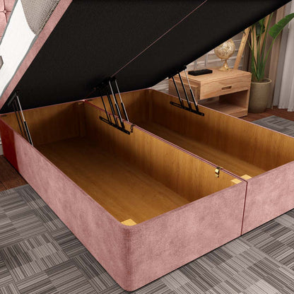 Kingston Ottoman Divan Bed - Pink Coniston