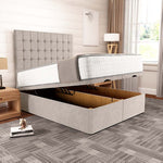 Kingston Ottoman Divan Bed - Seal Grey Naples