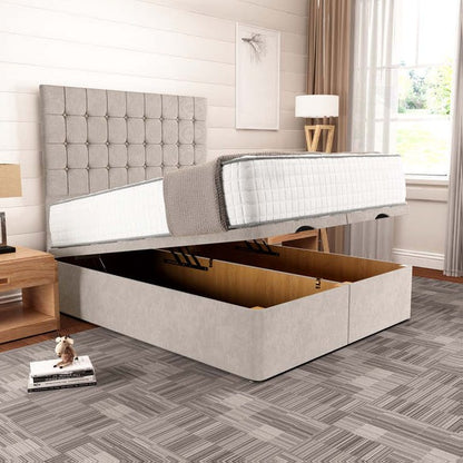 Kingston Ottoman Divan Bed - Seal Grey Naples