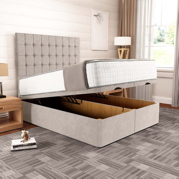 Kingston Ottoman Divan Bed - Seal Grey Naples