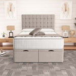 Kingston Ottoman Divan Bed - Seal Grey Naples