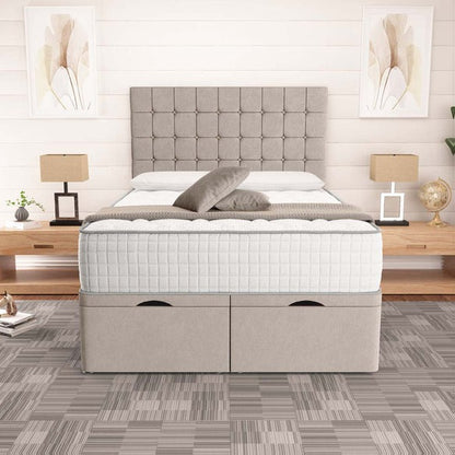 Kingston Ottoman Divan Bed - Seal Grey Naples