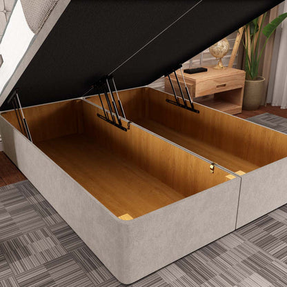 Kingston Ottoman Divan Bed - Seal Grey Naples