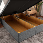 Kingston Ottoman Divan Bed - Silver Chenille