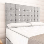Kingston Ottoman Divan Bed - Silver Plush Velvet