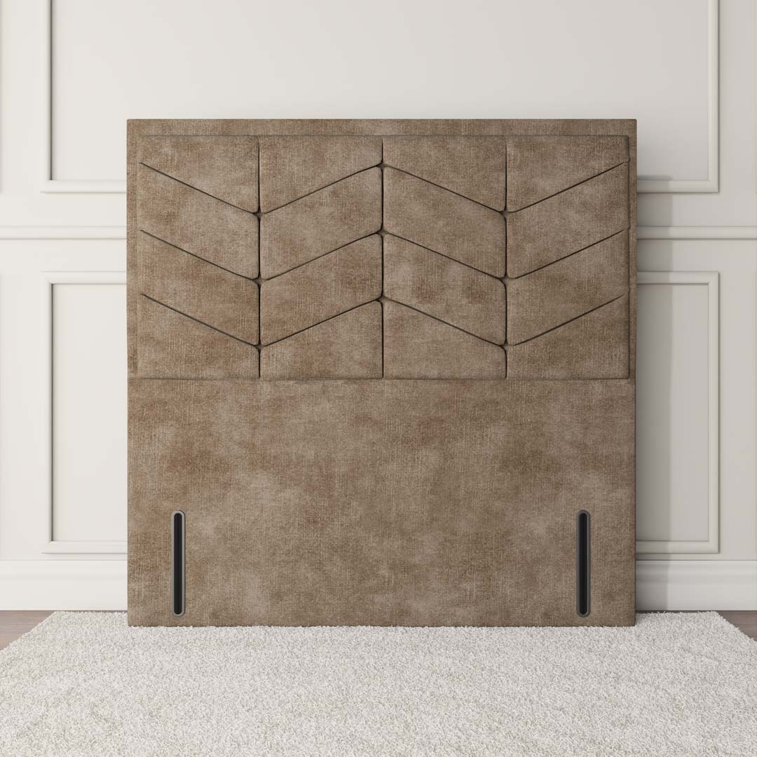 Lancaster Floor Standing Headboard - Silver Plush Velvet