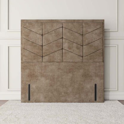Lancaster Floor Standing Headboard - Silver Plush Velvet