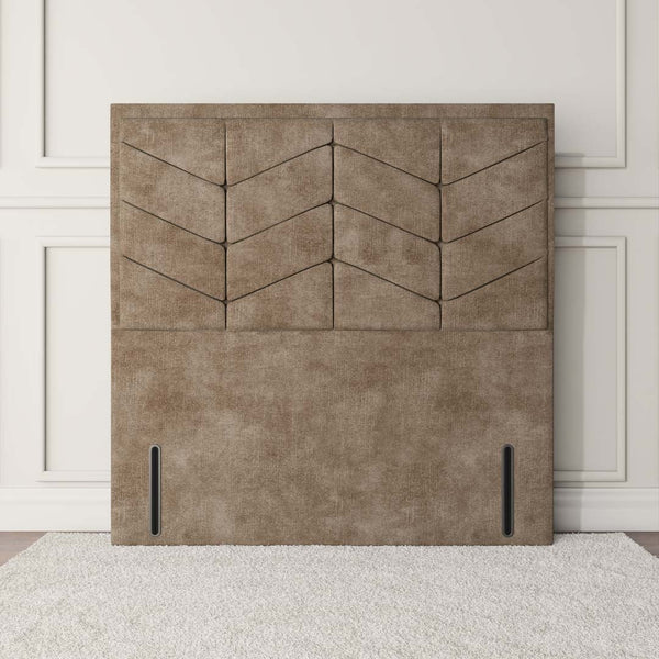 Lancaster Floor Standing Headboard - Silver Plush Velvet