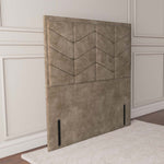 Lancaster Floor Standing Headboard - Silver Plush Velvet