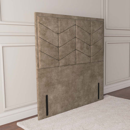 Lancaster Floor Standing Headboard - Silver Plush Velvet