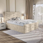 Lancaster Upholstered Bed - Almond Coniston