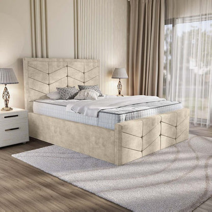 Lancaster Upholstered Bed - Almond Coniston