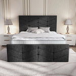 Lancaster Upholstered Bed - Black Chenille