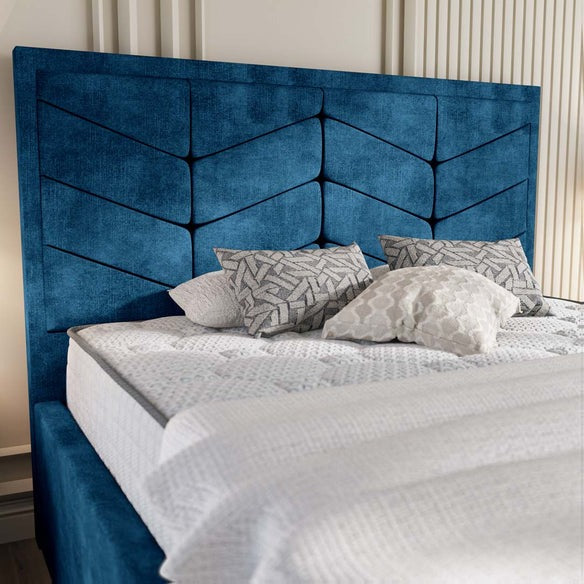 Lancaster Upholstered Bed - Blue Coniston