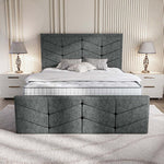 Lancaster Upholstered Bed - Charcoal Chenille