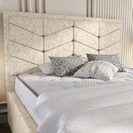 Lancaster Upholstered Bed - Cream Chenille