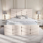 Lancaster Upholstered Bed - Cream Naples
