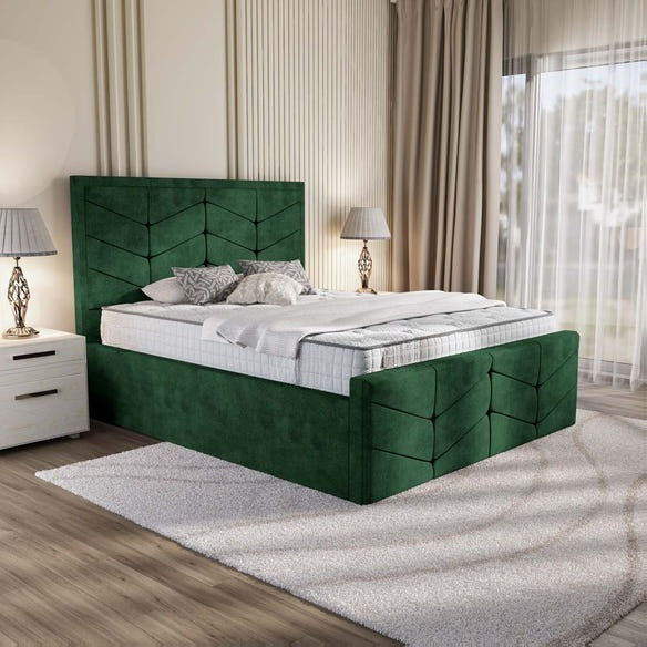 Lancaster Upholstered Bed - Emerald Coniston