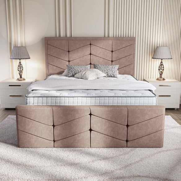 Lancaster Upholstered Bed - Mauve Naples