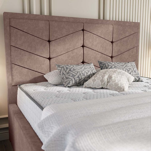Lancaster Upholstered Bed - Mauve Naples