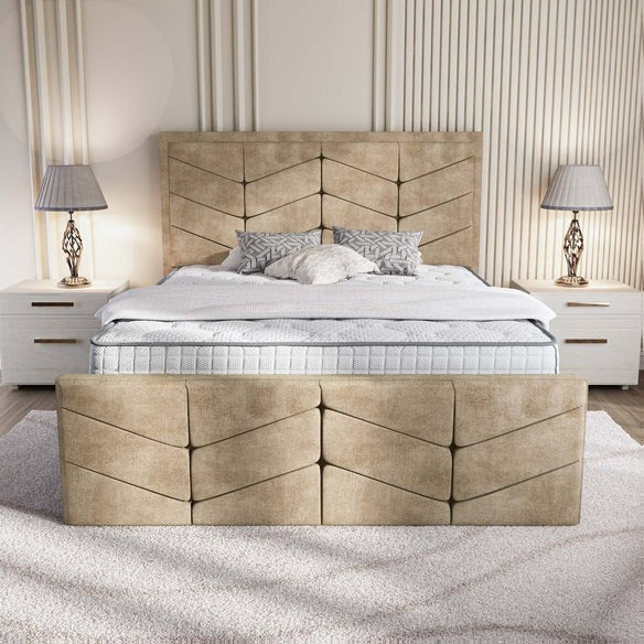 Lancaster Upholstered Bed - Mink Coniston