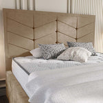 Lancaster Upholstered Bed - Mink Plush Velvet