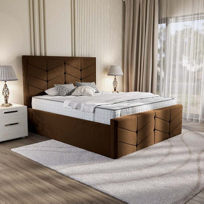 Lancaster Upholstered Bed - Mocca Plush Velvet