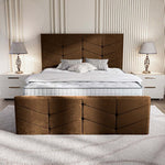 Lancaster Upholstered Bed - Mocca Plush Velvet