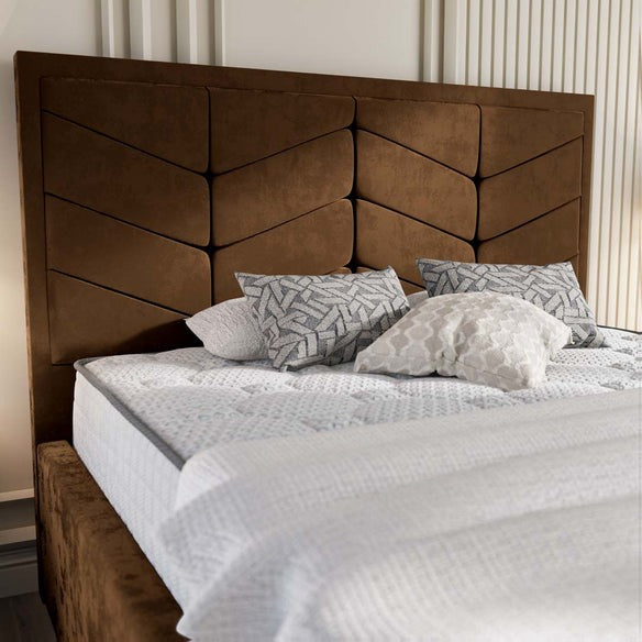 Lancaster Upholstered Bed - Mocca Plush Velvet