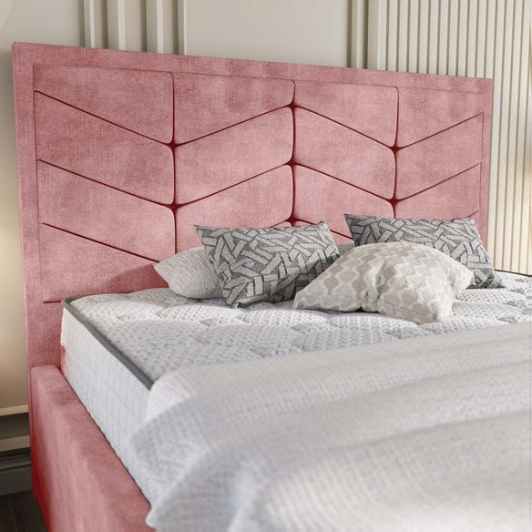 Lancaster Upholstered Bed - Pink Coniston