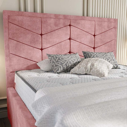 Lancaster Upholstered Bed - Pink Coniston