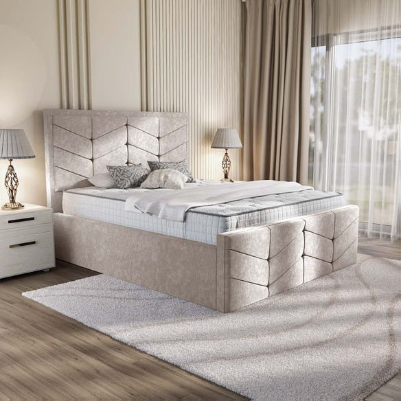 Lancaster Upholstered Bed - Seal Grey Naples
