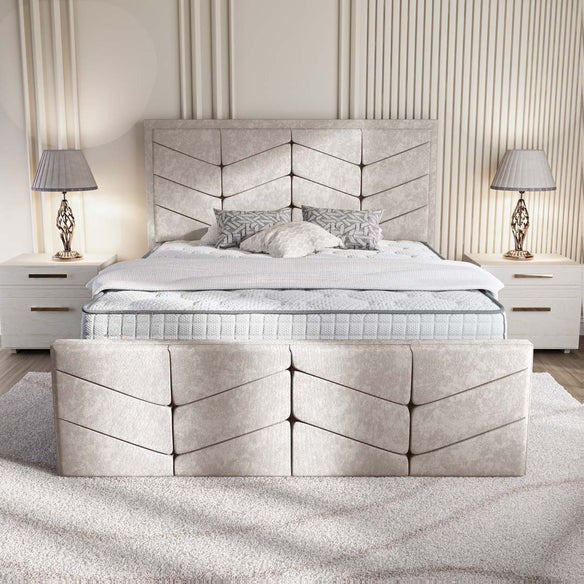 Lancaster Upholstered Bed - Seal Grey Naples