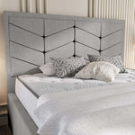Lancaster Upholstered Bed - Silver Linoso