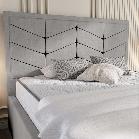 Lancaster Upholstered Bed - Silver Linoso