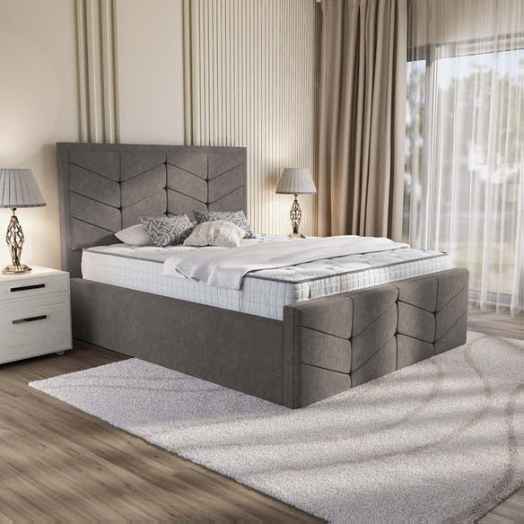 Lancaster Upholstered Bed - Slate Grey Naples