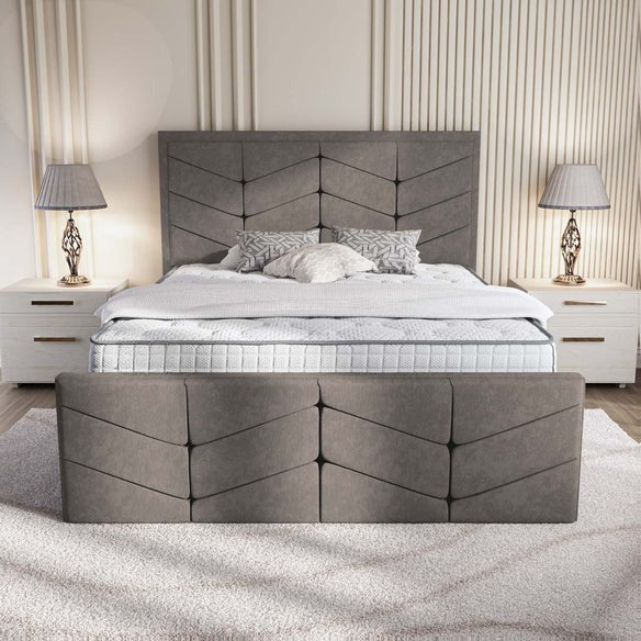 Lancaster Upholstered Bed - Slate Grey Naples