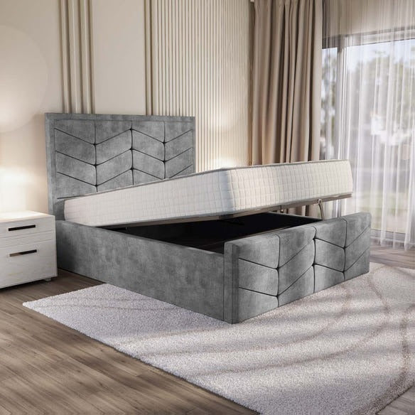 Lancaster Upholstered Ottoman Bed - Armour Coniston