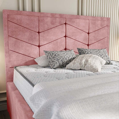 Lancaster Upholstered Ottoman Bed - Pink Coniston