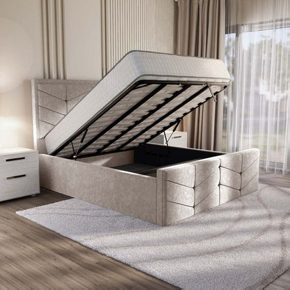 Lancaster Upholstered Ottoman Bed - Seal Grey Naples