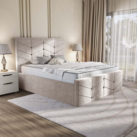 Lancaster Upholstered Ottoman Bed - Seal Grey Naples