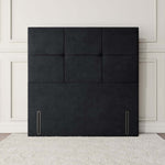 Lima Floor Standing Headboard - Black Plush Velvet